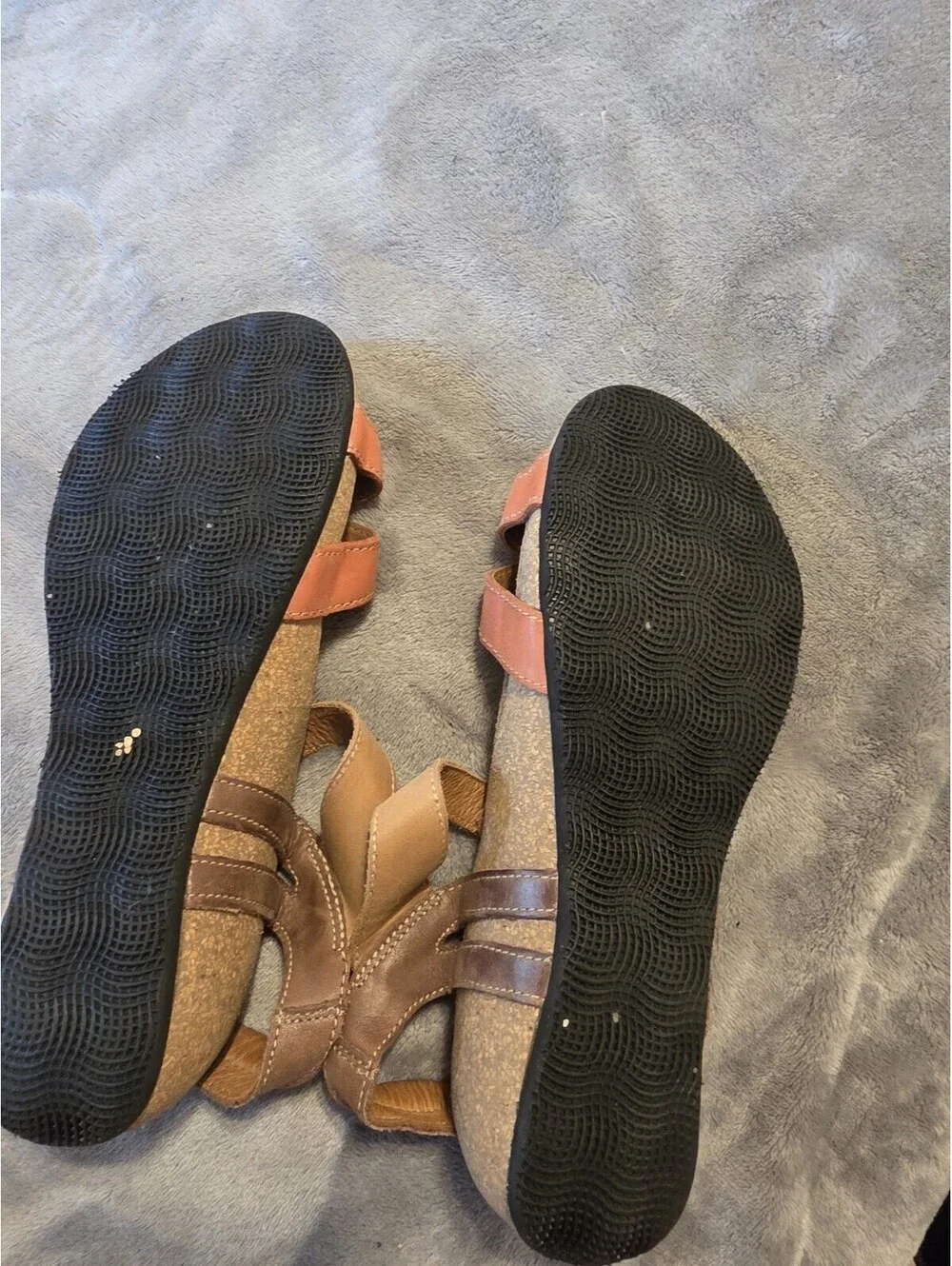 Taos Footwear Womens Orange Leather Universe Strappy Sandals Size 6-6.5 W